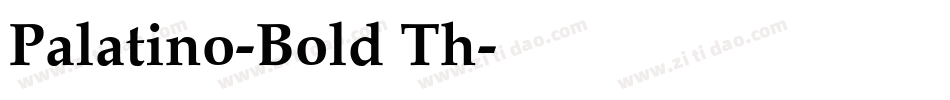 Palatino-Bold Th字体转换